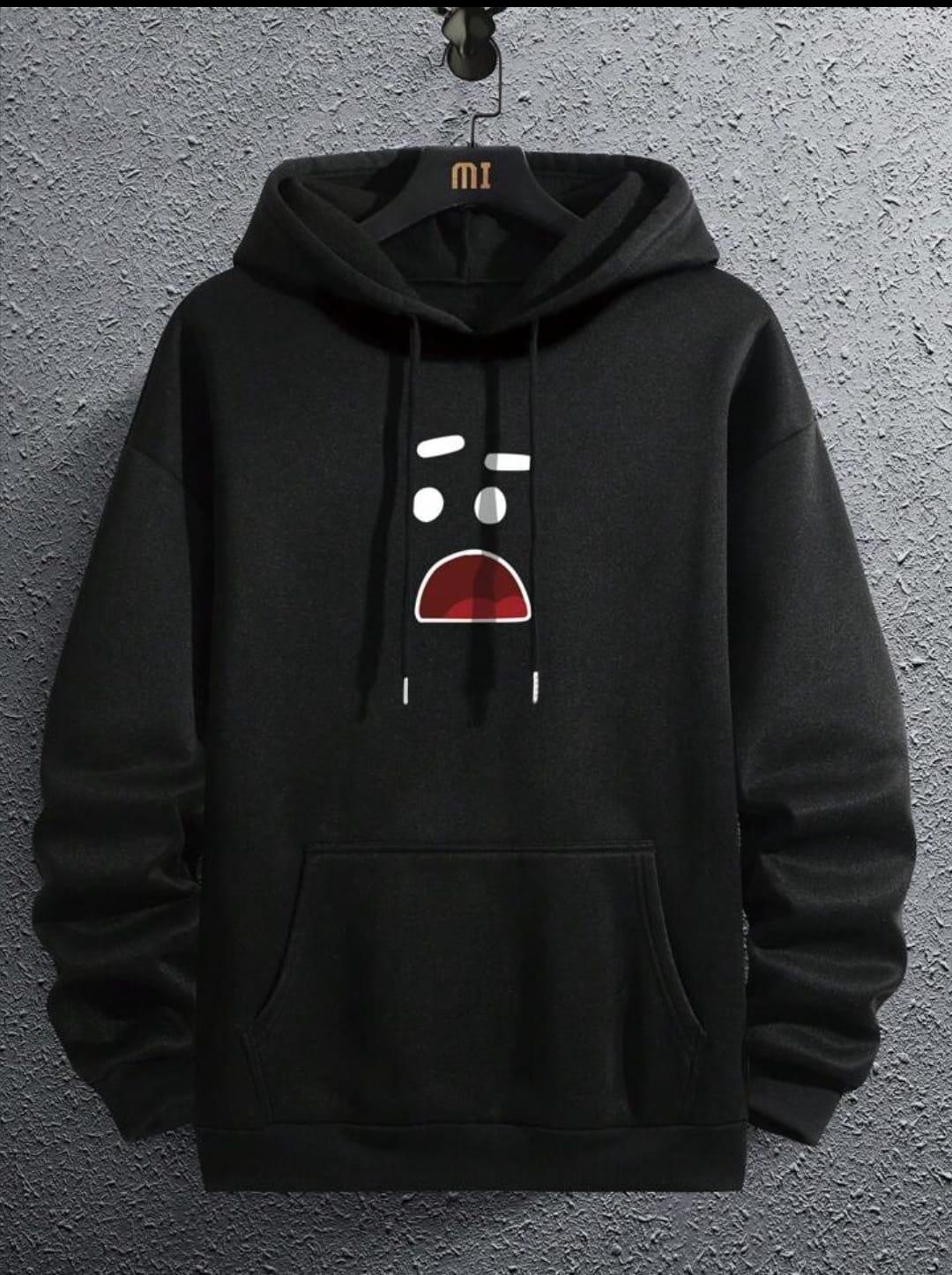 1 x1 Pc Men's Fleece Printed Hoodie