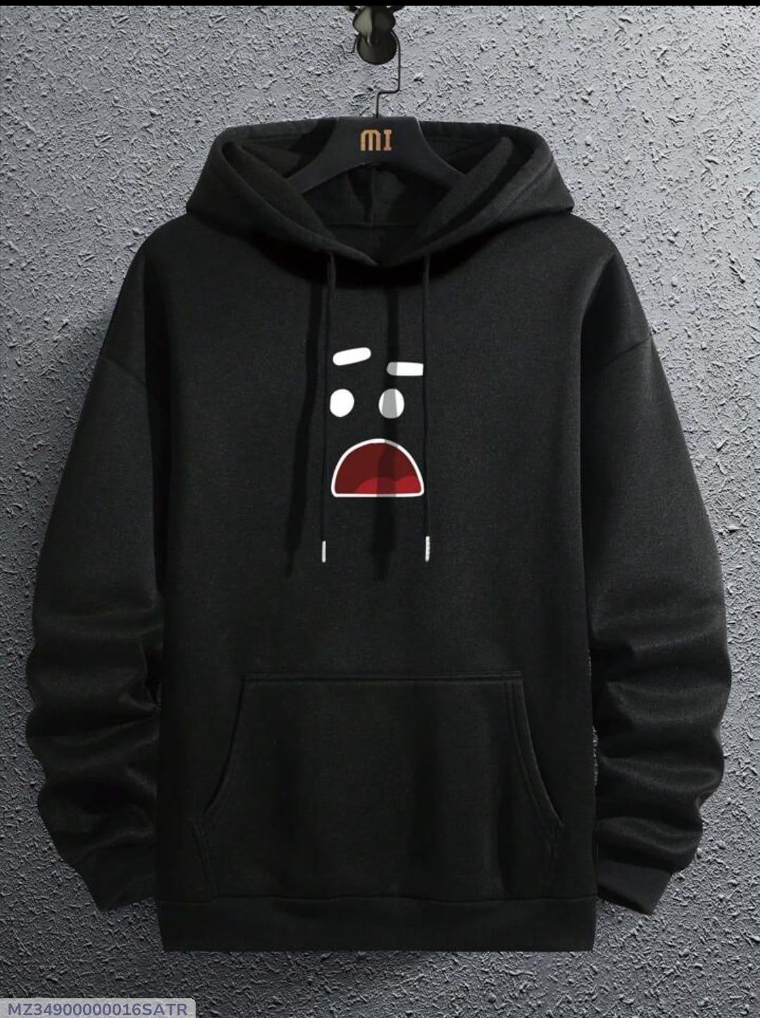 1 x1 Pc Men's Fleece Printed Hoodie