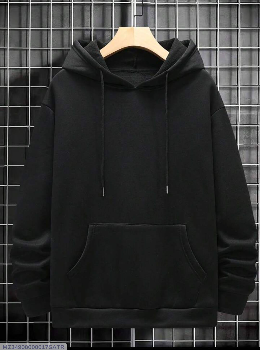 1 Pc Men's Fleece Plain Hoodie