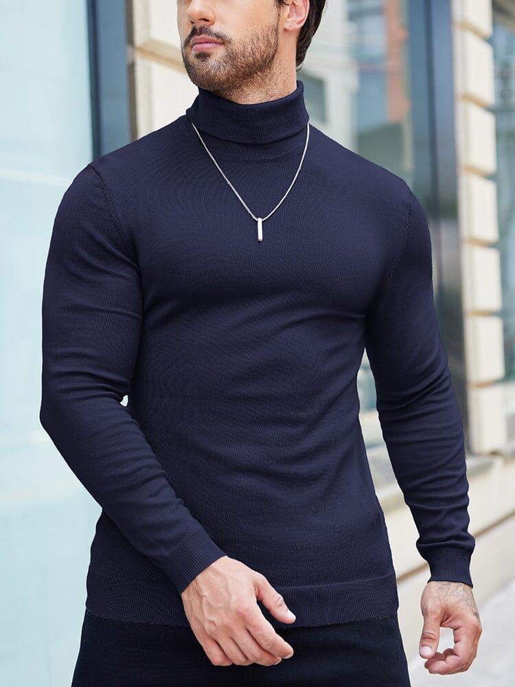 3 Pcs Men's Cotton Plain Highneck