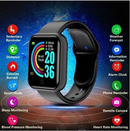 D20 Ultra Smart Watch Heart Rate Blood Pressure Oxygen Reloj Intelligent Smart Bracelet