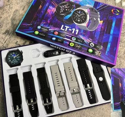 LT-11 Smartwatch Combo in Pakistan – Stylish Touchscreen Watch with 7 Straps, Fitness Tracking & Notifications