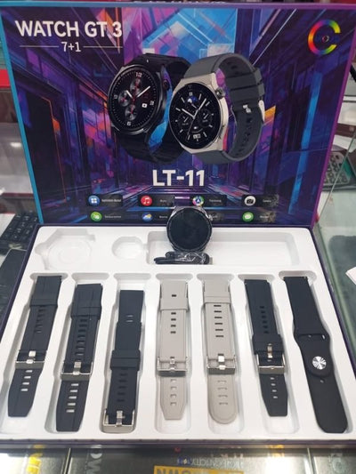 LT-11 Smartwatch Combo in Pakistan – Stylish Touchscreen Watch with 7 Straps, Fitness Tracking & Notifications