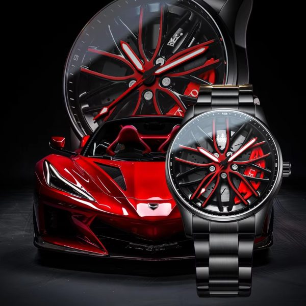 Ma1 Mens Quartz Luxury Car Rim Watch | Car Wheel Hub Watch For Boys & Mens