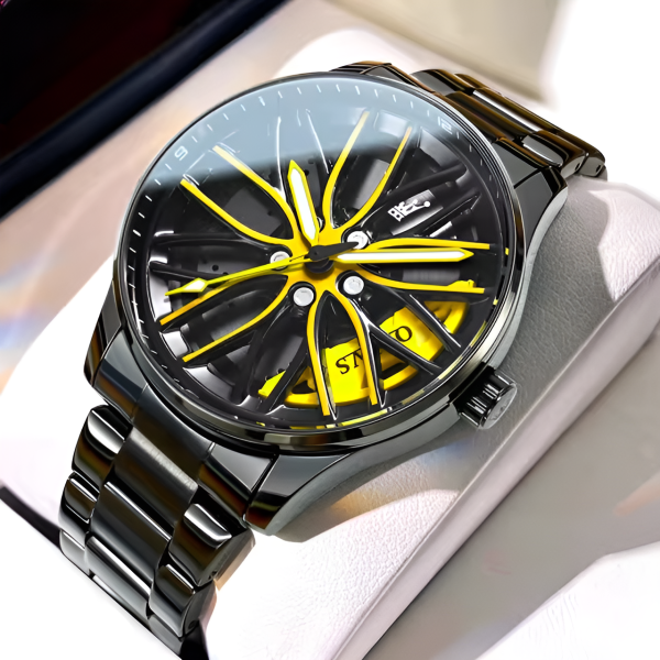 Ma1 Mens Quartz Luxury Car Rim Watch | Car Wheel Hub Watch For Boys & Mens