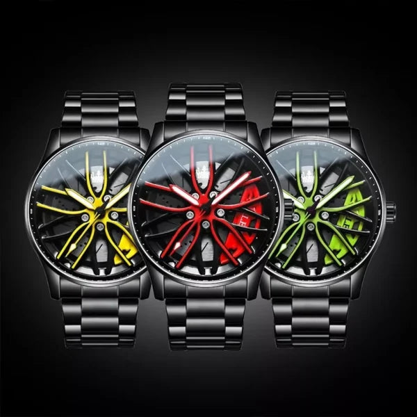 Ma1 Mens Quartz Luxury Car Rim Watch | Car Wheel Hub Watch For Boys & Mens