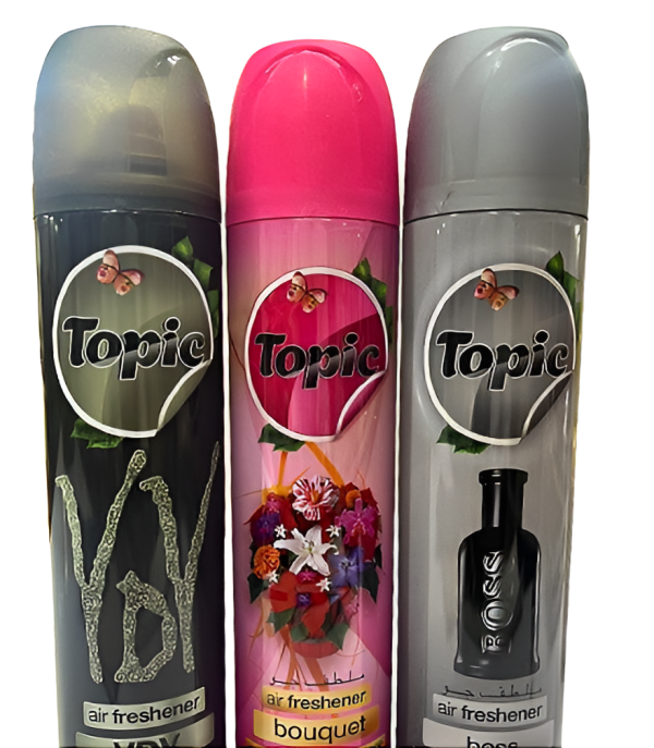 Pack Of 3 – Topic Air Freshener Long Lasting Fragrance Room Spray – 300ml (random Spray)