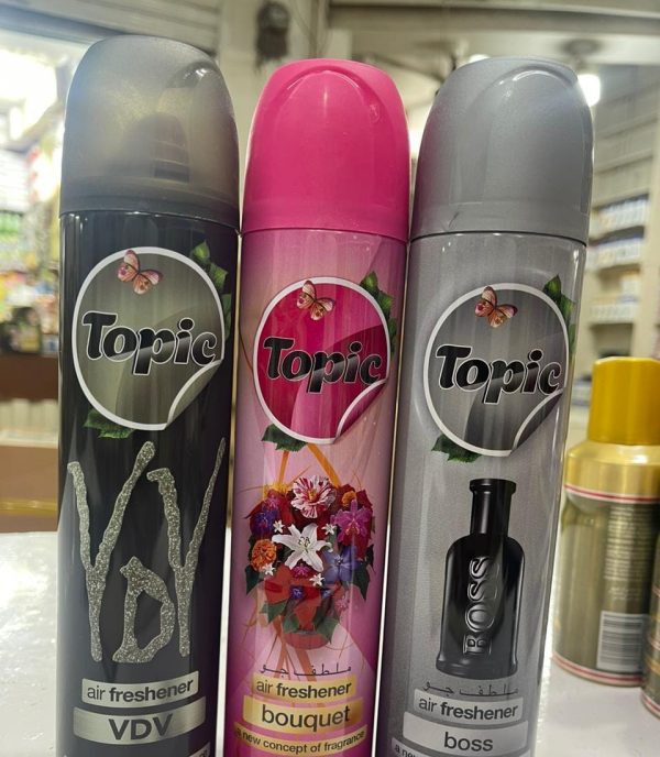 Pack Of 3 – Topic Air Freshener Long Lasting Fragrance Room Spray – 300ml (random Spray)