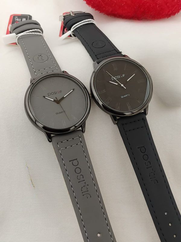 Positif Watch Leather Strap With Normal Box ( Random Color )